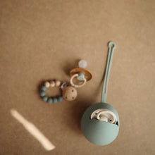 Load image into Gallery viewer, Mushie Cambridge Blue Silicone Pacifier