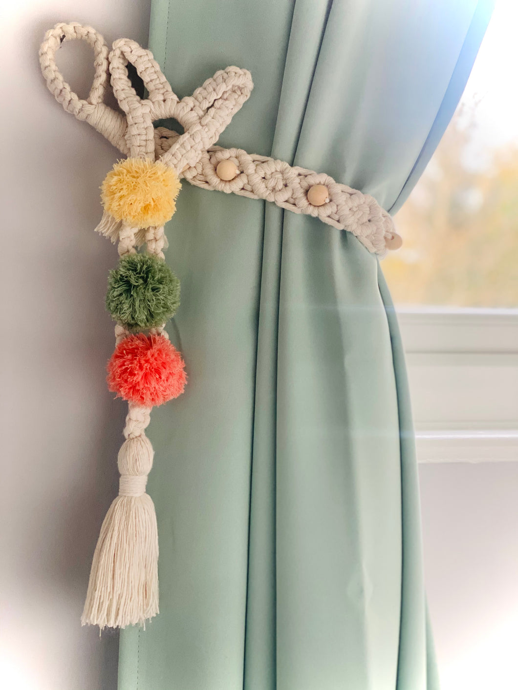 Macrame Curtain Tie Back