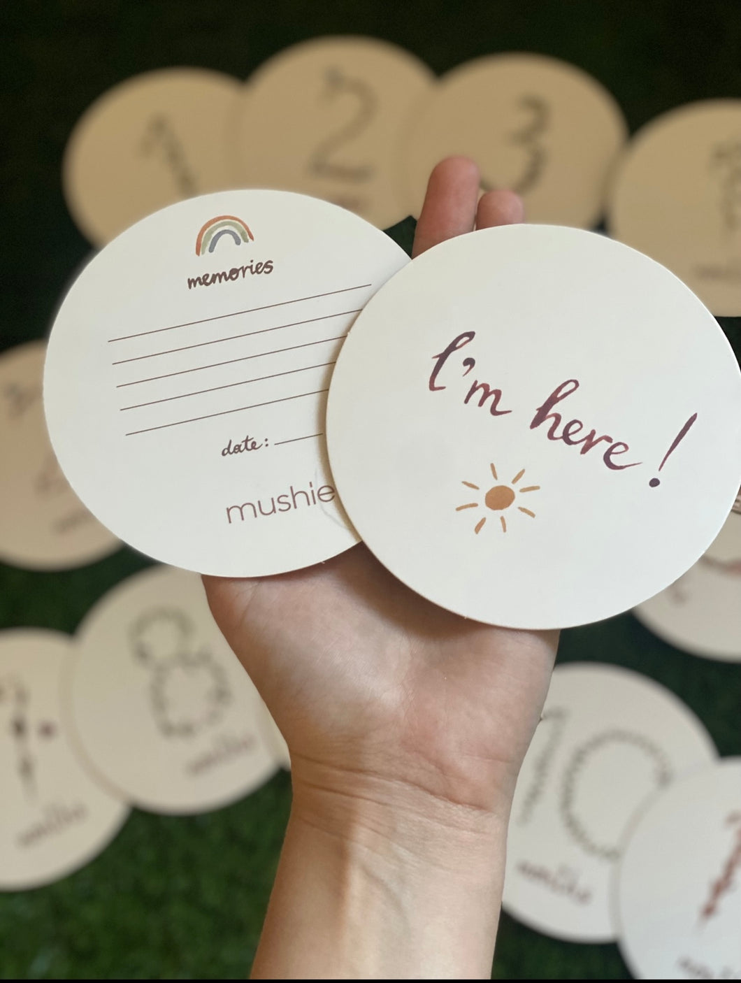 Mushie Baby Milestone Cards